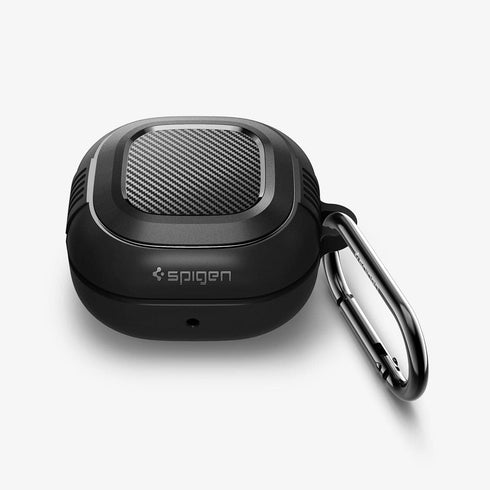 ASD01276 - Galaxy Buds 2 Pro / 2 / Pro / Live Case Rugged Armor in matte black showing the top